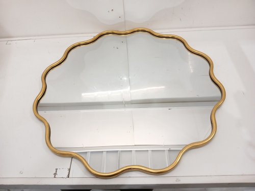 BEAUTYPEAK Wavy Round Mirror - 30" - Gold (Model: QGBL30G) image 3