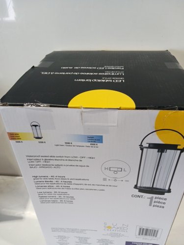 Sun soaked creations led tabletop solar lantern - 20-40 LM/ 16" - black (model: 1992746) image 3