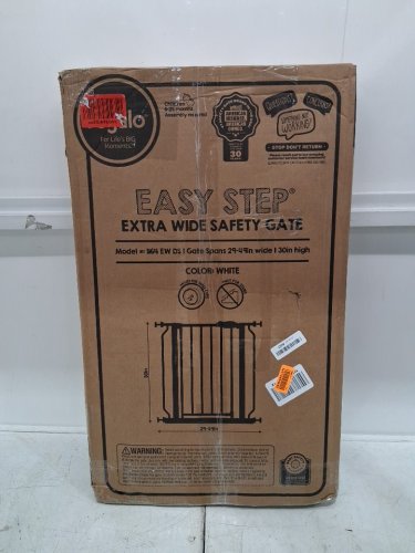 REGALO EASY STEP EXTRA WIDE METAL SAFETY GATE - 30" x 29"- 49" - WHITE (MODEL: 1164EwDS) image 2