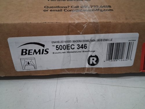 BEMIS EASY CLEAN Lift-Off Round Closed Front Toilet Seat - 17.2" x 14.3" - BISCUIT/Linen (MODEL: 500EC 346) image 4