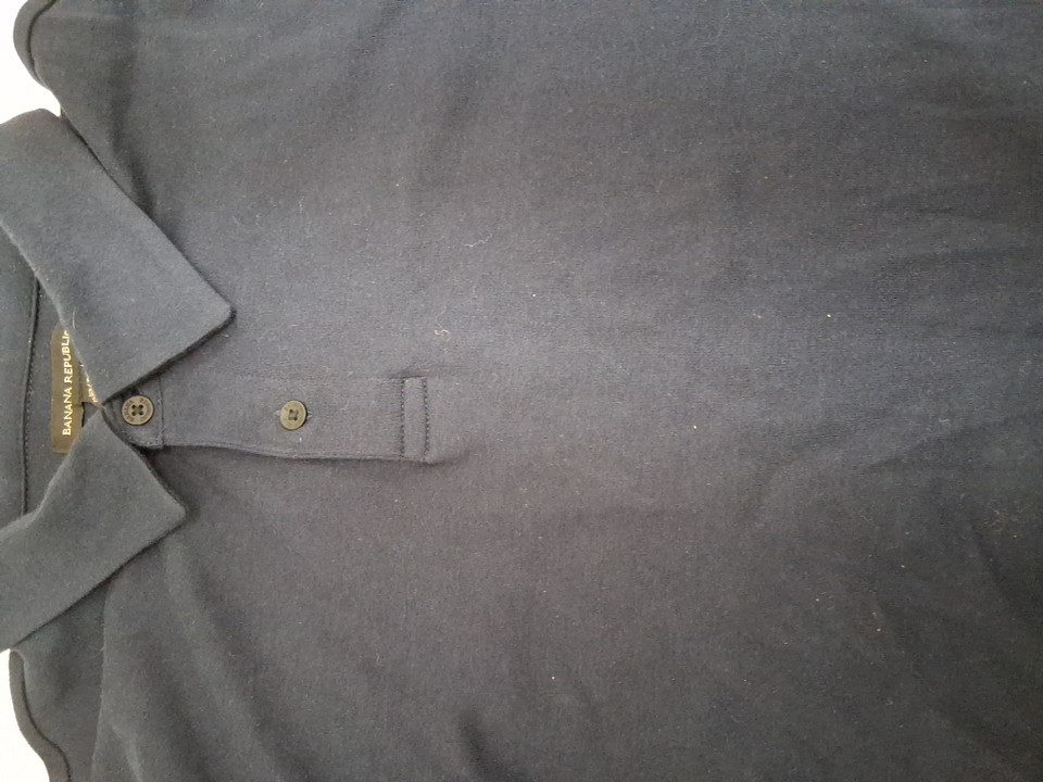 Men's Banana Republic SHORT SLEEVE Polo shirt - extra large - black (style: 1671322) image 2