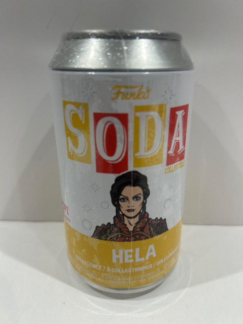 Funko soda!  Marvel studios what if …? - hela vinyl figure collectible (1 in 6 chance of chase limited edition) image 3