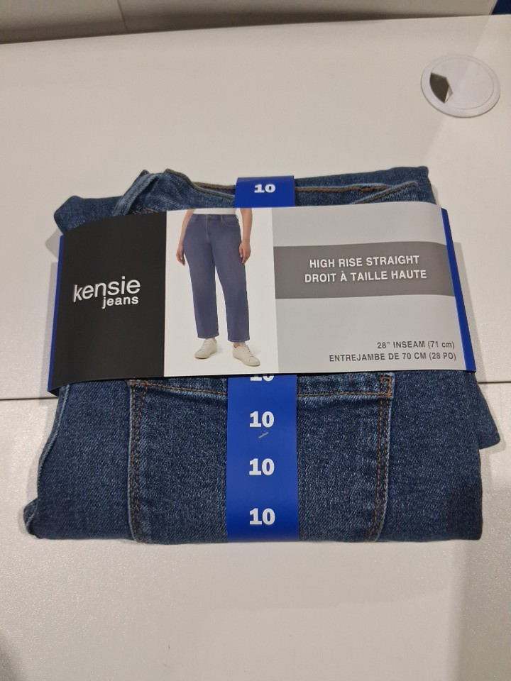 WOMEN'S KENSIE HIGH RISE STRAIGHT 28" INSEAM JEANS - SIZE 10 - BLUE - (STYLE: 1937883) image 2