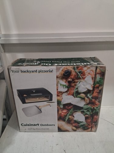cuisinart outdoor pizza oven kit for grill - 12" - black (model: cp0-700p) image 2