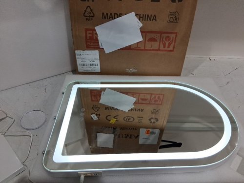 rounded halumao vanity mirror with lights & small magnification mirror - 3 light settings - 16" x 23.5" - white (model : B0DZGPS7M9 / BRY-4060) image 9