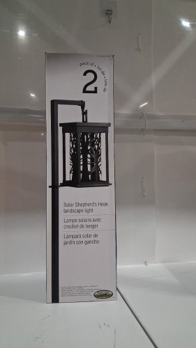 2PK hanging Shepherd's Hook solar Light - black (model: 1671538) image 2
