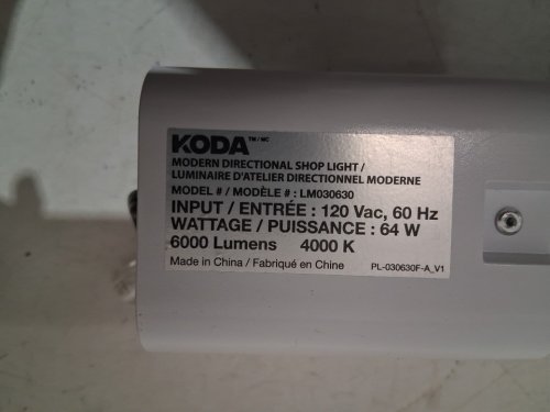 KODA Modern Directional Shop Light with Motion Sensor - 6000LM - 45" - WHITE (MODEL:LM030630) image 4