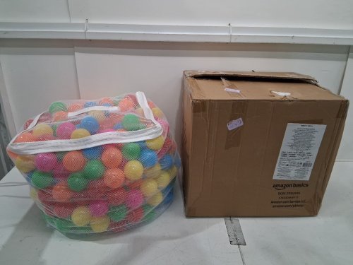 400pk Amazon Basics BPA Free Crush-Proof Plastic Ball Pit Balls with Storage Bag - 2.3" balls - 6 bright colors (model: 76188) image 2