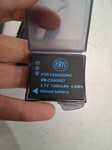 2pc bm premium charger and battery for panasoniic - 3.7v - 130mah - black (model: BM-37/bm-cgas007) image 5