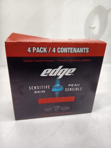4PK men's edge sensitive skin shave gel with aloe - 269g each image 3