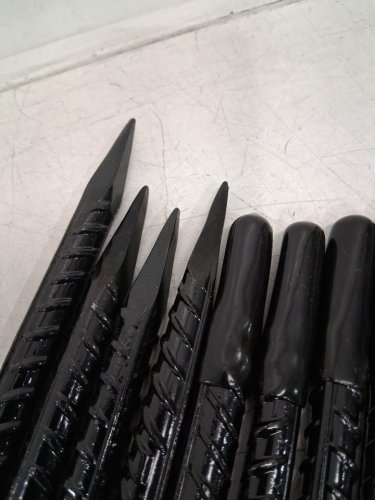 20PC heavy duty Rebar Stakes with Chisel Point End & Rust-Resistant Coating 24" - black (model: 12-610) image 3