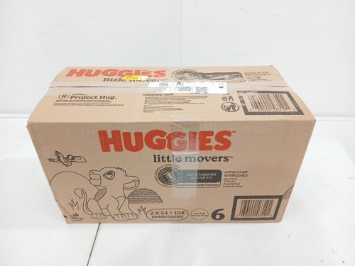 108PK HUGGIES LITTLE MOVERS DIAPERS - SIZE 6 image 2
