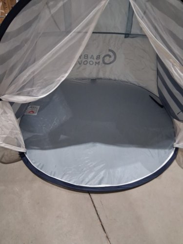 babymoov anti-uv baby & toddler pop-up sunshade shelter with upf 50+ protection - blue stripe (model: ao38217) image 4