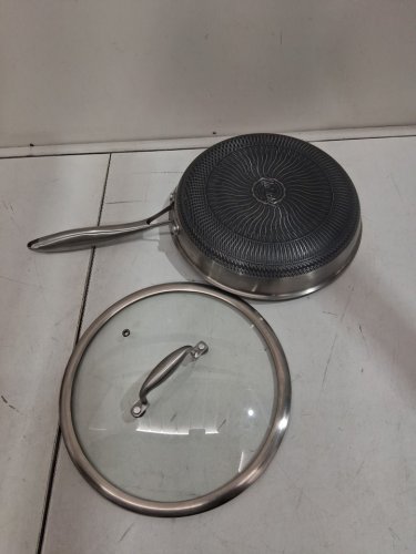 2pc NutriChef Non Stick Stainless Steel Frying Pan - 10" - SILVER image 4