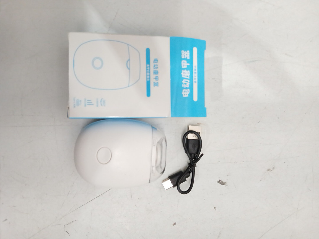 Portable Electric Nail filer with LED Light - 2" x 3" - WHITE image 2