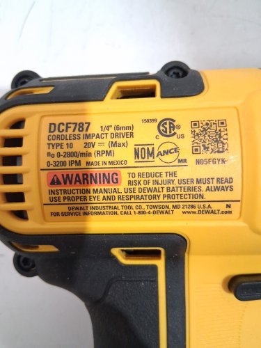 Dewalt 20V MAX BRUSHLESS Lithium-Ion 1/4" Impact Driver **Tool Only** (MODEL: DCF787) image 3