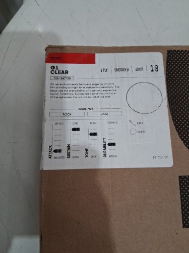 Evans Drumheads G1 Clear Tom Drumhead- 18'' (model: tt18g1) image 4