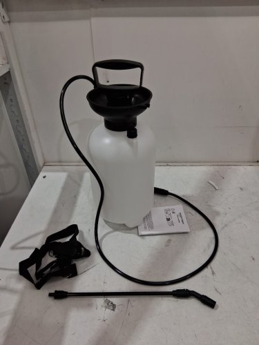 amazon basics manual garden sprayer - 1.3gal. capacity - white (model: AMZ625025) image 4
