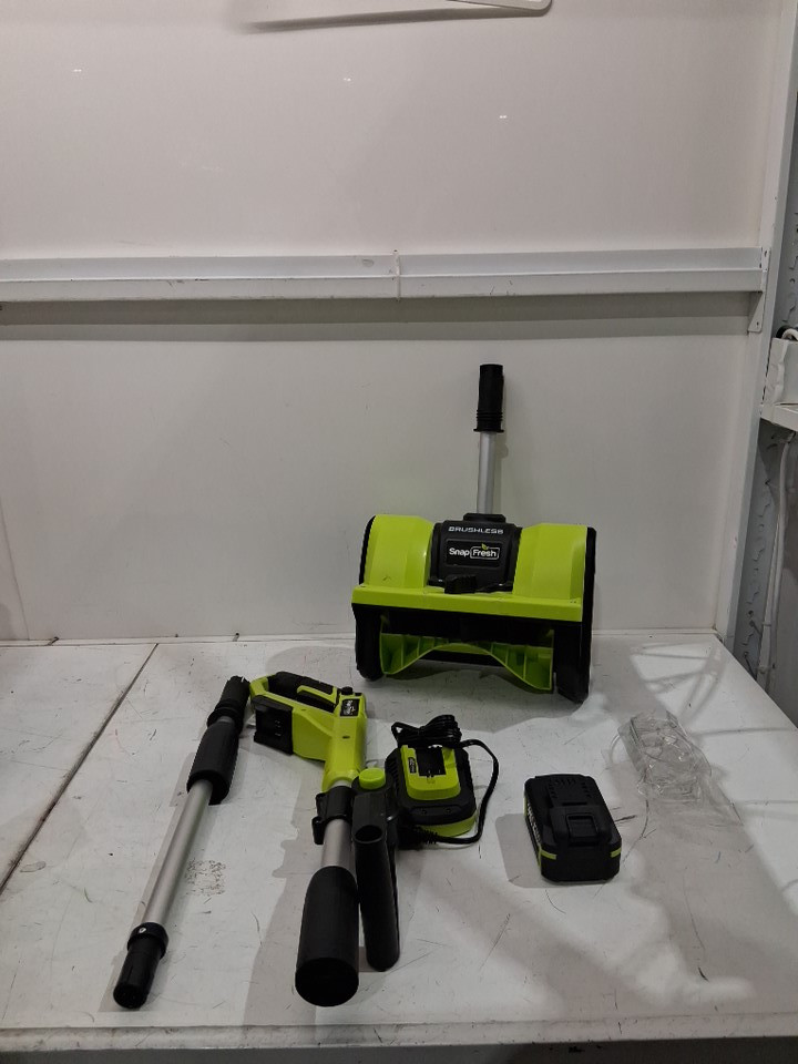 SNAPFRESH CORDLESS BRUSHLESS SNOW SHOVEL 3-SPEED ADJUSTABLE WITH 4.0AH BATTERY - 20V - 12" - GREEN MODEL: SP3011) image 3