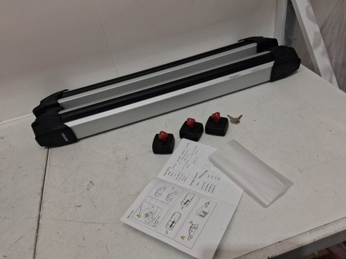 2PC VEVOR Ski & Snowboard Roof Rack Carry up to 6 Pairs of Skis or 4 Snowboards Aluminum Universal Car Roof Rack Top Holder with Lock & Rubber Padding image 4