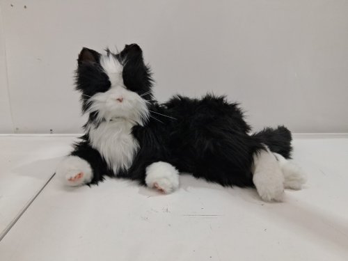JOY FOR ALL Ageless Innovation Companion Pets - Black & White Tuxedo Cat - Lifelike & Realistic image 2