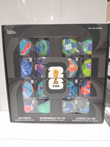 16pc fifa world cup 2026 host cities soccer ball set in display box - size 1(mini) - assorted (model: 1872202) image 2