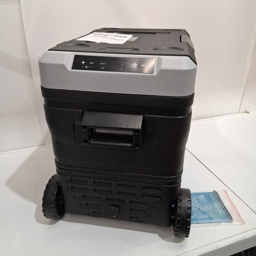 EUHOMY Dual Zone Portable Car Fridge Freezer  LED Digital Display and built-in wheels and handles - 50l  - 100v - Black / Grey (Model:CF003-50BL-CAEH) image 9