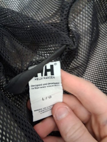 MEN'S HELLY HANSEN *custom* "uline" Seven J Waterproof Windproof Breathable Rain Coat Jacket - large -black image 2