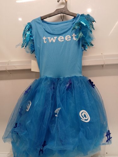 women's social bird costume dress - large - blue image 2