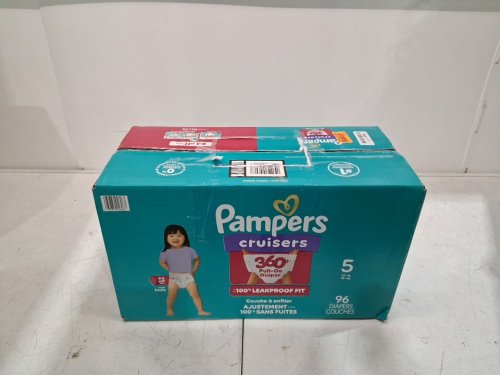 96PK PAMPERS PULL ON CRUISERS 360° 100% leakproof fit DISPOSABLE BABY DIAPERS - SIZE 5 (27LBS+) image 2