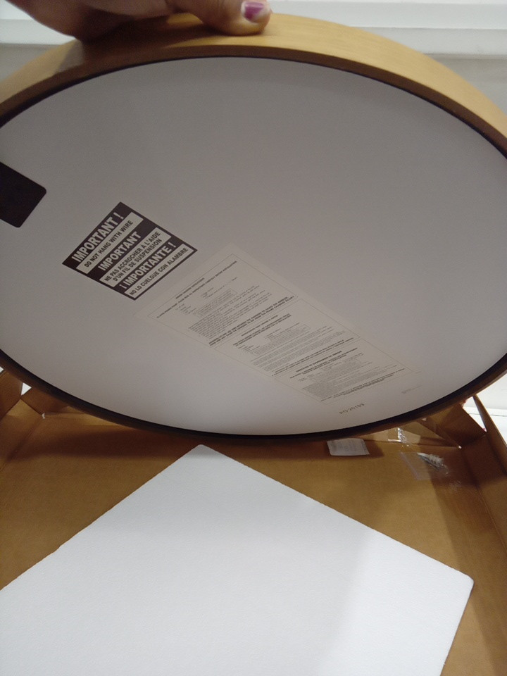 MAGFLERUM Round Wood Circle Mirror - 24" - Brown image 4