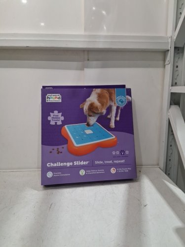 OUTWARD HOUND NINA OTTOSSON CHALLENGE SLIDER INTERACTIVE TREAT PUZZLE DOG TOY - ADVANCED/LEVEL 3 - ORANGE/BLUE - (MODEL: 69343) image 2