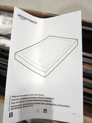 SMART BOX SPRING BED BASE MATTRESS FOUNDATION - 74" X 53" X 5" - FULL - OFF-WHITE/black (MODEL: b07k6h2p7g) image 4