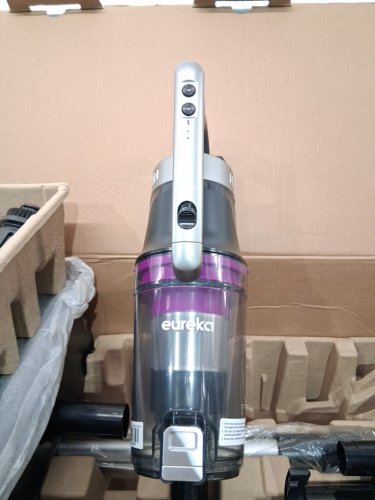 Eureka Cordless Rechargeable 3-IN-1 Stick Vacuum Cleaner WITH CLEANING STATION & ANTI-TANGLE NOZZLE FOR ALL FLOORS - GREY/PURPLE (MODEL: NEC490SE) image 7