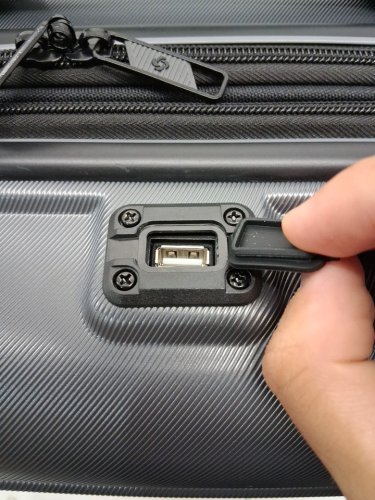 2pc Samsonite Omni 2 Hardside Expandable Spinner Luggage suitcase with telescopic handles - 22" & 24" - Solid Charcoal grey (model: 138449-3386) image 8