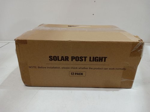 12pk APONUO Solar Post Cap rgb Light, IP65 Waterproof - 600mah, 5.71" x 5.71" x 2.24" - black - (model:m013ab) image 2