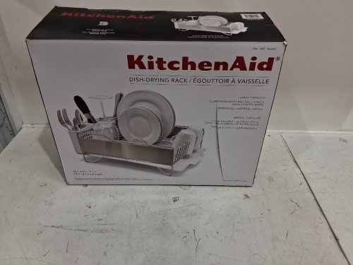 KITCHENAID FULL-SIZE LARGE DISH-DRYING RACK - 20.4" - STAINLESS STEEL/white (MODEL: KNS896BXGRA/1863201) image 2
