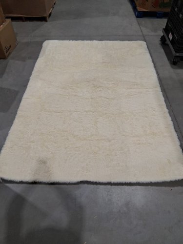 Soft Fluffy faux fur/Shag Area Rug for Living Room, Bedroom Decor - 6FT x 9FT - Rice-white image 4
