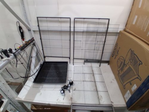 WROUGHT IRON STANDING FLAT TOP BIRD CAGE 36.6" X 22.8" X 59.5"  (MODEL: 35) image 2