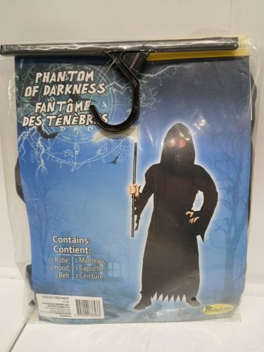 2PC PHANTOM OF DARKNESS COSTUME SET - LARGE (10-12) - BLACK (ITEM: 13126 L) image 2