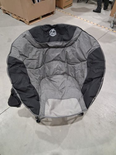 Northroad Folding Camping Moon Chair with Cup Holder  - 300 lbs - BLACK GREY (model: BL-078-BLACK) image 3