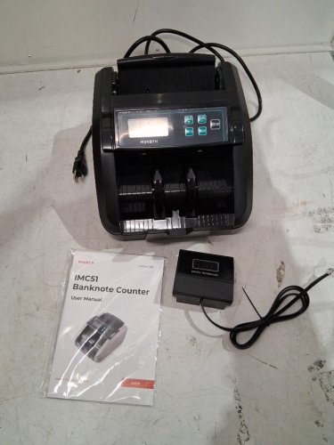 MUNBYN CAD Money Counter Machine with LCD Display - 1200 BILLS/MIN -  black (model: IMC51) image 3