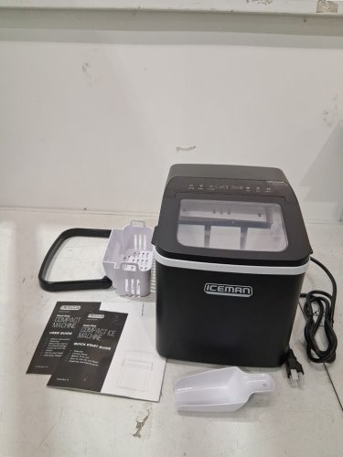 Iceman Dual-Size Ice self cleaning portable counter top ice maker - 22lbs/24hrs - black (model: rj56-bul-12) image 2