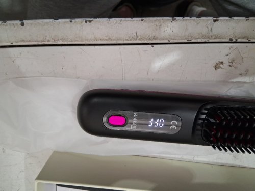 cordless Hair Straightening Comb with usb cable - pink grey (model:zs-002) image 3