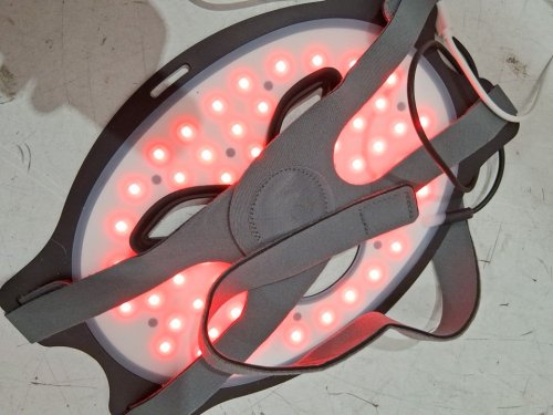 LED 7 colour red Light Therapy Mask -  Photon Therapy for Face Wrinkles and Collagen Boost - light weight - black image 2