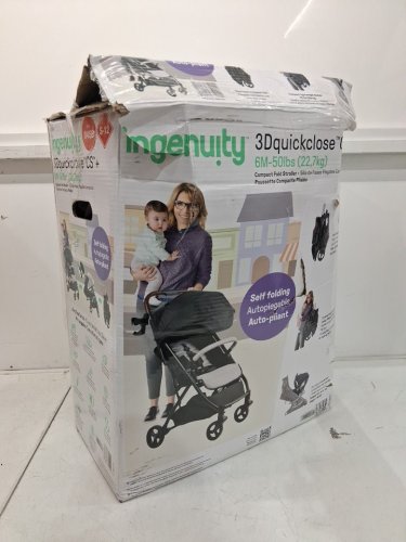 Summer by Ingenuity 3Dquickclose CS+ Compact one touch Folding Stroller - 50LBS max - GREY/BLACK (MODEL: 31900) image 10
