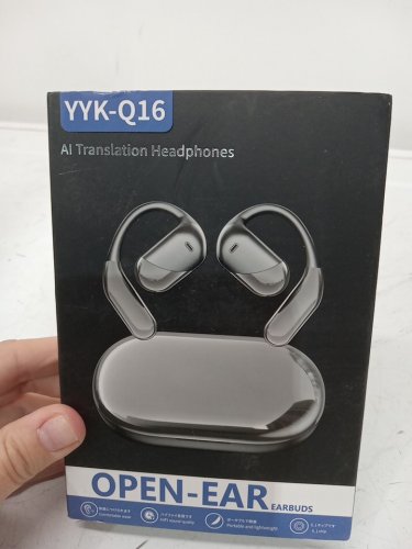 Ear Mounted Wireless Headphones with Translate function - black/silver - (model: YYK-Q16) image 2
