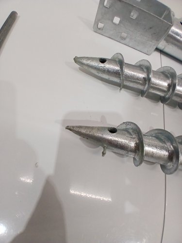 4PK No Dig Ground Anchor DIY Screw in Post Stake - 27" - GREY image 5