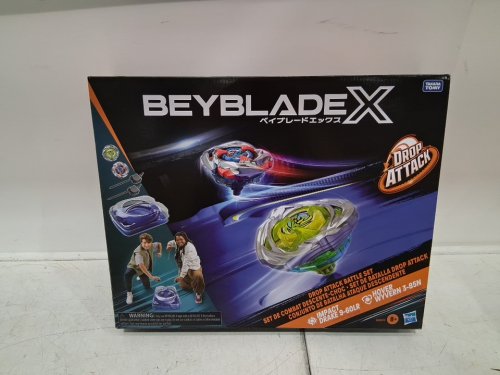4PC BEYBLADE X DROP ATTACK BATTLE SET  - AGES 8+ - BLUE (MODEL: G0842) image 2