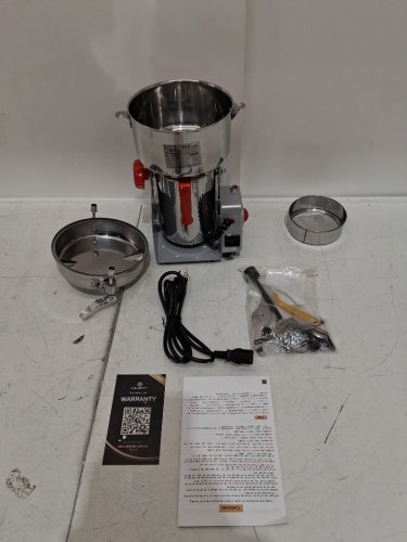 lejieyin electric high speed grain grinder mill for seeds, flour, herbs, spices - 2000W - 1000G capacity - silver (model: 1000A) image 4